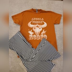 Genuine Angola Prison Rodeo Teeshirt / Burnt Orange / Western Tee / Outlaw